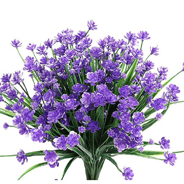 Coofit Artificial Flower Plastic Lifelike 6PCS Decorative Faux Shrub Plant Fake Flower
