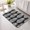 Black, variant on Beige Palm Leaves Non Slip Bathroom Mat, Summer Tropical Leaf Botanical Absorbent Bath Mat Rubber Backed Quick Dry Doormat Fit Under Door for Bathtub Shower Sink Kitchen 16"x24"
