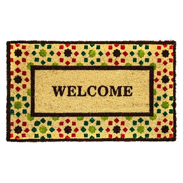 Dynamic Rugs AS232963999 Tapis de Porte en Mosaïque Florale Tremble 18 x 30 Po - Multicolore