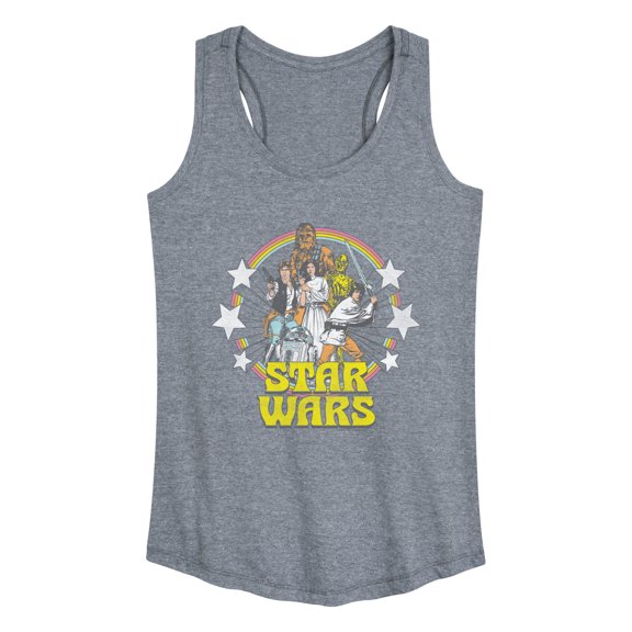 Star Wars - Retro Character Group Logo - Women's Racerback Graphic Tank