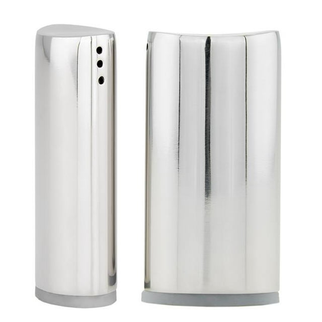 3 in. Stainless Steel Oval Salt & Pepper Shaker Set