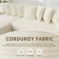 thumbnail image 3 of Tabaray 111'' Modern Sectional Sofa, L-Shaped Corduroy Couch with Left Chaise Daybed, Extra-Wide Oversized Lounge, 8 Pillows, Corner Sofa Set for Living Room, Apartment, Office, Hotel, Bedroom, Beige, 3 of 17