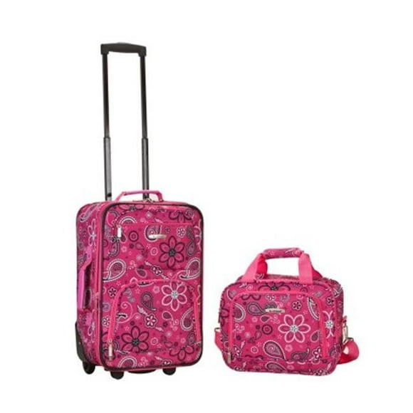 Rockland F102-Pinkbandana 2 Pc Bandana Rose Luggage Ensemble
