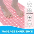 thumbnail image 5 of Buganda Bath Mat for Tub Non Slip, Extra Long Bath Mat with Drain Holes and Suction Cups, Machine Washable Shower Mat, 39"x15", Clear Pink, 5 of 9