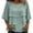 Gray, variant on Women Tiered Chiffon Blouse Round Neck 3 Quarter Sleeve Layered Flowy Shirt Western Casual Loose Tops Breathable Airy Summer Vacation Outfit Versatile Ranch Wear