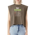 thumbnail image 5 of EcoLoom Pro Vegan Checklist Vegan Activism Cap Sleeve Muscle Crop Shirt Women Sleeveless Baby Tee, 5 of 5