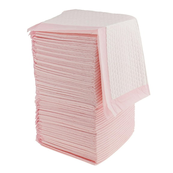 Wswqop 15 Pieces Disposable Waterproof Incontinence Bed Pads Mattress Absorbent Bedwetting - 45x33cm Pink