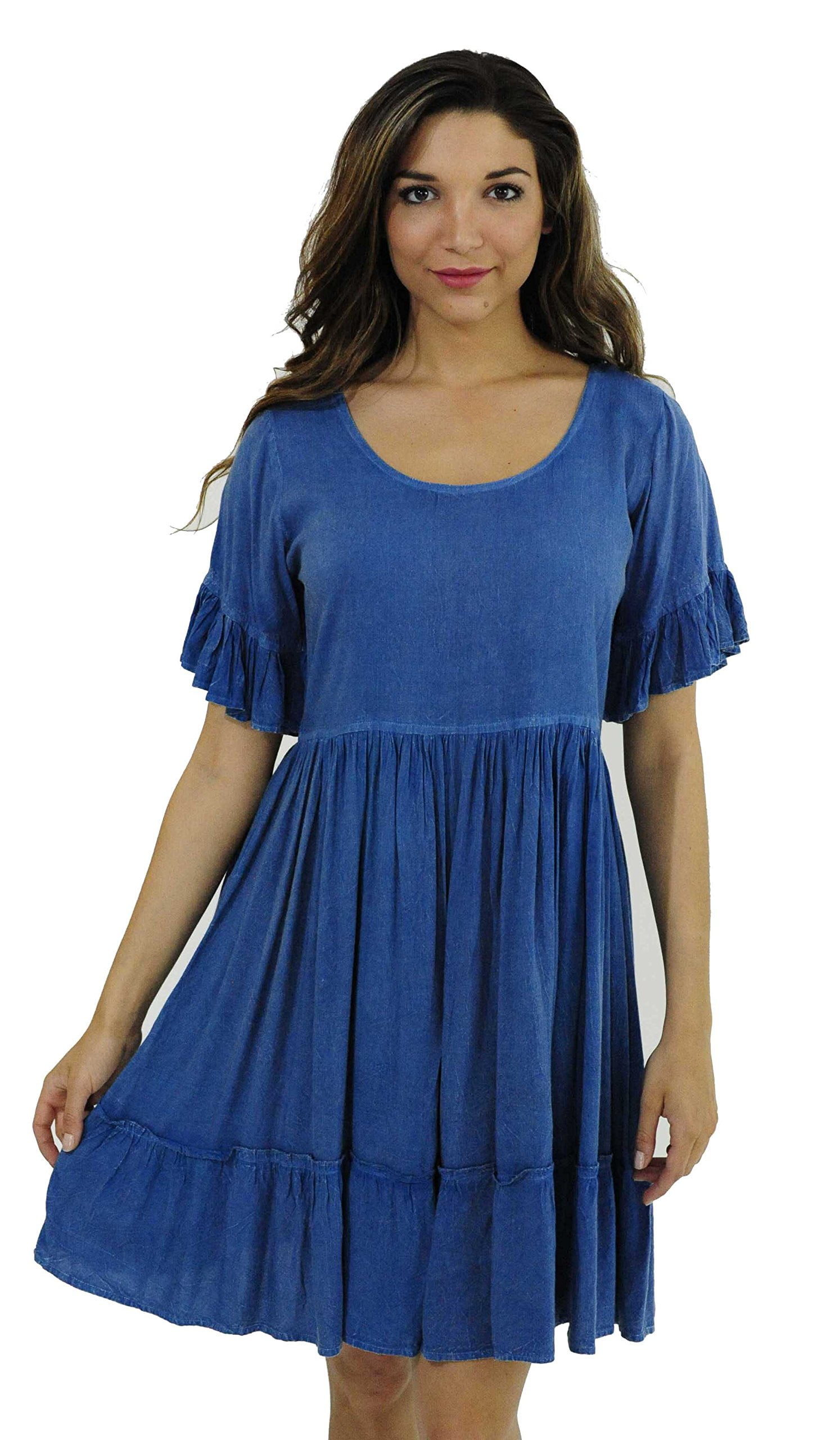 Riviera Sun 21646MEDDENIMM Riviera Sun Dress / Dresses for Women (Medium Denim, 3X