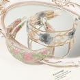 thumbnail image 4 of ievspot 1 Pcs  Mesh Yarn Wide Headband ,Retro Embroidery Flower Pattern Hair Hoop Soft Elastic Headband Hair Accessory, 4 of 8