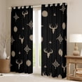 thumbnail image 2 of Homewish Western Bull Skull Curtains Pack of 2 (42x84 Each) for Teens,Black Brown Curtains Blackout,Southwestern Theme Bedroom Curtains,Super Cozy Room Decor, 2 of 6