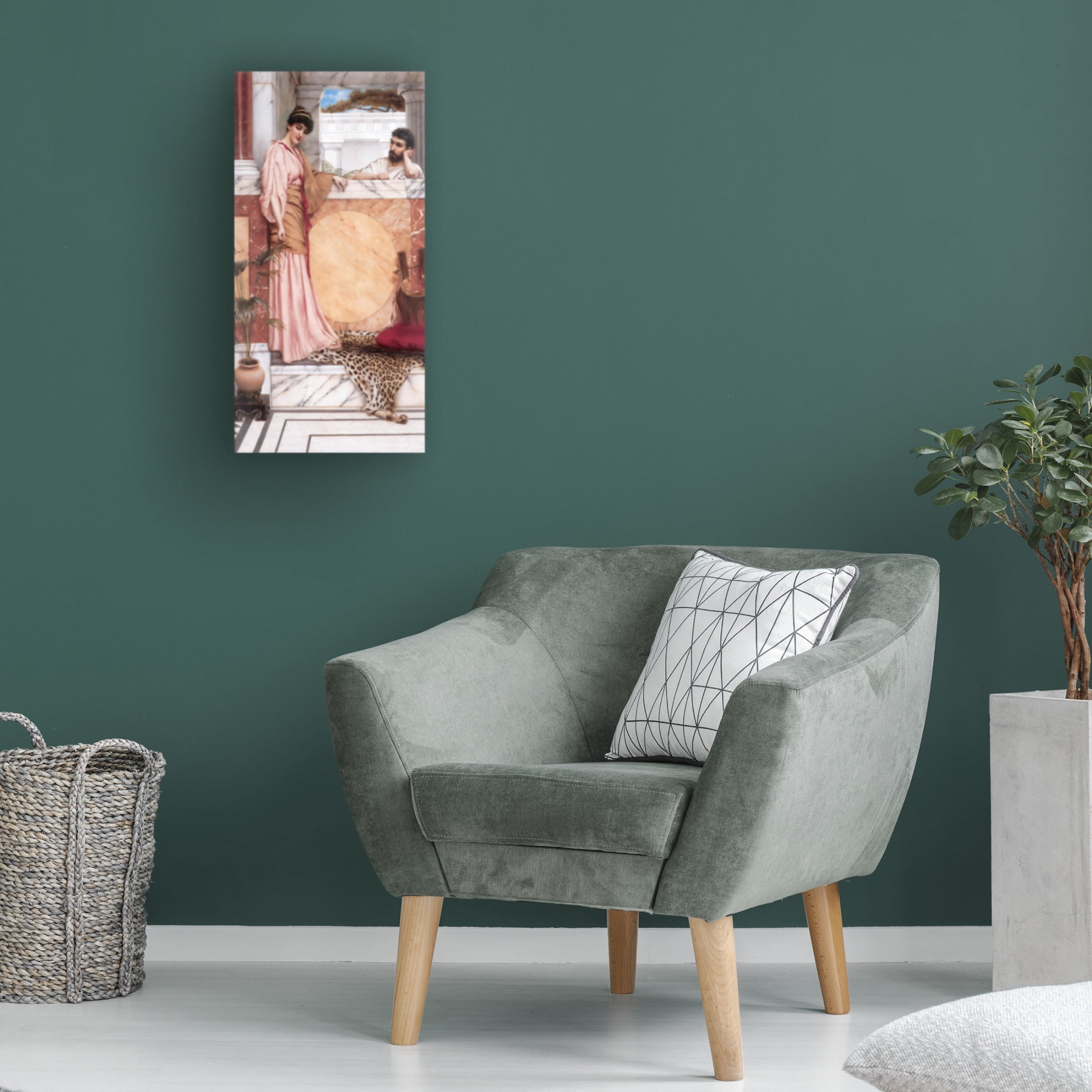 Canvas Wall Art - Masters Collection 'Waiting For An Answer John William Godward' Wall Art for Living Room, Bedroom, or Office Décor by Trademark Fine Art - 16 x 32 Inches