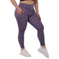 thumbnail image 6 of Plus Size High Waist Tummy Control Sports Leggings With Side Pockets - Pink, Teal Space Dye, 6 of 9
