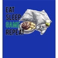 thumbnail image 5 of Eat, Sleep, Game, Repeat Youth Royal Blue Long Sleeve Hoodie-Medium, 5 of 6