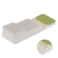 thumbnail image 1 of Knife Holder, Knife Rack 2-Layer No-Slip Easy To Operate  for Kitchen for Home White Green, 1 of 8