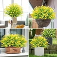 thumbnail image 4 of 24 Bundles Artificial Flowers for Outdoors, Fake Calla Lily Flowers UV Resistant Faux Greenery Plants Outdoor for Spring Summer Garden Porch Window Box Wedding Decor, Yellow, 4 of 6