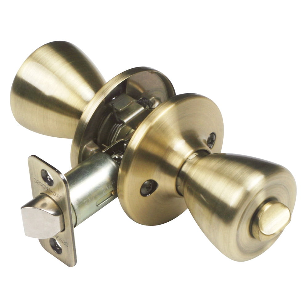 Design House 755355 Tulip 6Way Universal Privacy Door Knob, Antique