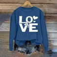 thumbnail image 5 of Ounisa Womens Valentines Sweatshirt Love Heart Graphic Print Pullover Casual Long Sleeve Valentine's Blouse Top, 5 of 5