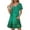 Green Dress for Women, variant on Women's Printed Short Sleeve V Neck Mini Dress Pull On Comfortable Daily Casual Wear Flowy Pattern Multi Color Design Lightweight Style Beige L