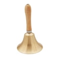 thumbnail image 3 of Campana de Mano de Latón Campana de Cena Campana de Servicio Campana Fuerte Mango de Madera Campana de Llamada Manual Portátil para Servicio Bodas Bar 110 mm x 246 mm, 3 of 10