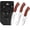 3pc, variant on FLISSA Fixed Blade Knife with Sheath, 9.8'' Full Tang Hunting Knife with High Carbon Steel Blade, Non-Slip Rose Wooden Handle, Lanyard Hole, Camping Knives for Hiking, Hunting, Survival, Camping