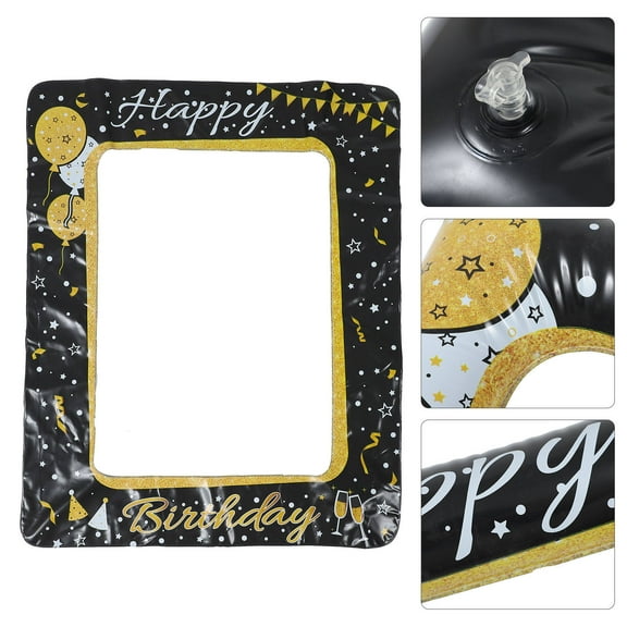 FOMIYES Inflatable Selfie Frame PVC Photo Booth Prop for Party Assorted Color Lightweight 12.5x18.5 Inches