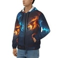 thumbnail image 3 of Naloa Red And Blue Fire Dragon C Men’s Hoodies, Zip up Hoodie, Sweatshirts,Hoodies for Men Sizes S-3XL-Large, 3 of 5