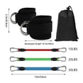 thumbnail image 3 of Resistance Bands Set for Leg & Hip Workouts - 6-Piece Ankle Straps & Elastic Ropes - 13 Inch TPE Strength Training Kit for Thighs, Calves, Glutes - Includes Storage Bag Akmoler | Rubber, Black, 3 of 8