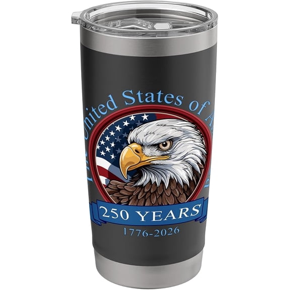 250 Years America Anniversary USA 250th Birthday American Stainless Steel Insulated Tumbler