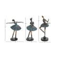 thumbnail image 4 of 6"W, 12"H Teal Polystone Dancer Sculpture, by DecMode (3 Count), 4 of 14