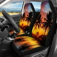 thumbnail image 2 of Renewold Hawaiian Palm Tree Gold Sky Car Seat Covers Universal Fit Car Front Seat Protector + Back Bench Cover Full Set Pack of 4, Easy to Install Machine Washable, 2 of 7