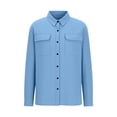 thumbnail image 6 of Cotton Linen Women's Oversized Button Down Shirt Long Sleeve Turn Down Collar Chest Pocket Blouse Ideal Top for Spring Summer Casual Wear, 6 of 8