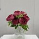 thumbnail image 5 of Flores artificiales de peonía de plástico multicolor para decoración del hogar | Flores artificiales realistas de 30 cm | Ramo impermeable y resistente a la decoloración para uso en interiores y, 5 of 9