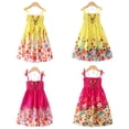 thumbnail image 3 of Ytdscs Kids Baby Girls Hawaiian Dresses Sleeveless Beach Sundress Toddler Summer Sling Girls Dresses 1-10 Years Old, 3 of 9