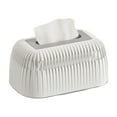 thumbnail image 2 of Tissue Box Cover Square - Plastic Facial Tissue Box Holder - High-end Luxury Paper Drawer High Value T Plastic Coffee Table Paper Drawer, Bedroom Dresser, Office, Bathroom Decor, 2 of 7