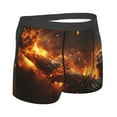 thumbnail image 2 of Rateoe Cool Fire Man Mens Boxer Briefs Poly Spandex Performance Boxer Briefs Underwear Hem Boxer Briefs - Medium, 2 of 8
