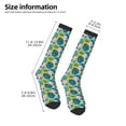 thumbnail image 2 of Naloa Tropical Floral Thigh High Socks Extra Long Stretchy Sock Women Over Knee High Opaque Stocking Daily Wear, 2 of 6