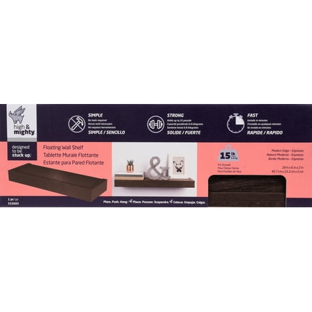 High & Mighty Floating Shelf Flat Design Espresso 18"