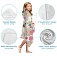 thumbnail image 7 of Pugs and Pioneer Flower Hooded Bath Towel，50"x30" for Ages 3 To 12 Kids, Quick Dry Lightweight Soft Microfiber Hood Beach Towel Cover Up for Kids, 7 of 7