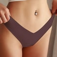 thumbnail image 2 of Gibobby Calzones para mujer sexy Bragas de seda helada sin para mujer, ropa interior triangular de talla grande, bragas deportivas transpirables para Yoga(De bronce,G), 2 of 3