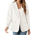 thumbnail image 2 of Womens Solid Color Casual Blazers Open Front Long Sleeve Work Office Jackets Blazer Coat, 2 of 5