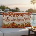 thumbnail image 4 of Orange Maple Outdoor Waterproof Pillow Covers, Thanksgiving Pumpkin Autumn Fruit Vintage Decorative Rectangle Throw Pillowcase Sofa Cushion Sham for Patio/Couch/Chair, 20"x12" 2 Pack, 4 of 8