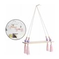 thumbnail image 4 of SHAR Handmade Wooden Shelf Hanging Rope Floating Shelf Home Office Flower Pot Holder Purple Bead Save Space, 4 of 4