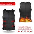 thumbnail image 2 of PRINxy Men's Sauna Waist Trainer Vest Sweat Vest with Trimmer Belt Workout Tank Top Body Shaper,Men Body Shaper Waist Trainer Double Belt,Black,L, 2 of 7