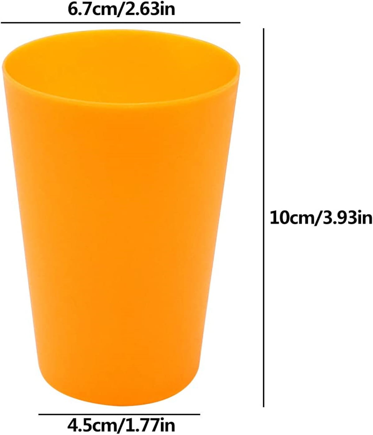 6.5 Ounce Kids Cups, 12 Pack Kids Plastic Cups in 12 Assorted