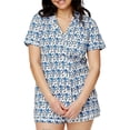 thumbnail image 2 of Womens Pajamas Set 2 Piece Button Down Monkey Shorts Set Y2k Preppy Loungewear Pjs 26s, 2 of 5