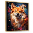 thumbnail image 2 of Designart "Pop Art Spirit Of Shiba Inu III" Animals Dog Floater Framed Canvas Prints, 2 of 5