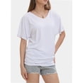 thumbnail image 5 of Women's Casual V-Neck T-Shirt - Short Sleeve Loose Fit Top, Breathable Summer Tee, 5 of 6