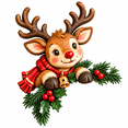 thumbnail image 2 of Christmas Peekaboo Door Frame Corner Decor Christmas Door Topper, 8 Styles Holiday Character Decoration for Doorway Window Wall Cabinet Christmas Home Decor, 2 of 8