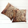 thumbnail image 6 of Ambesonne Vintage Throw Pillow Cover 2 Pack, Mechanical Clocks Gears, 16", Dark Orange Beige, 6 of 7