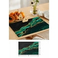 thumbnail image 5 of Green Marble Stripes Gold Foil Placemats Set of 4,Wipeable Washable Table Mats for Dining Tables,Abstract Geometric Place Mats for Kitchen Event Party Tabletop Decor, 5 of 7